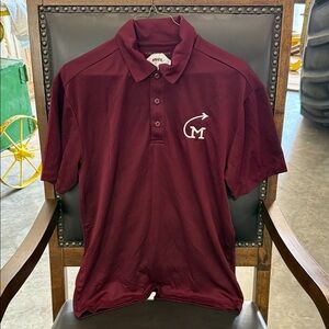 Port Authority Maroon Polo with White Arch M (Miss. State) Brand - Small